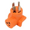 AC WORKS 30 Amp 4-Prong Dryer Wall Outlet Adapter (To