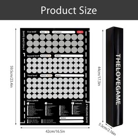 DAWRIS The Love Game Scratch Off Posters, 100 Date Night Ideas, Date Night Games, Bedroom Games for Couples, Love Games for Couples, Boyfriend Gifts, Couples Gifts for Anniversary