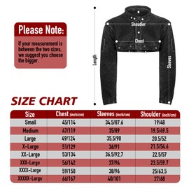 LeaSeek Leather Welding Cape Sleeve,Heat Flame Resistant Welder's Jacket for Men and Women