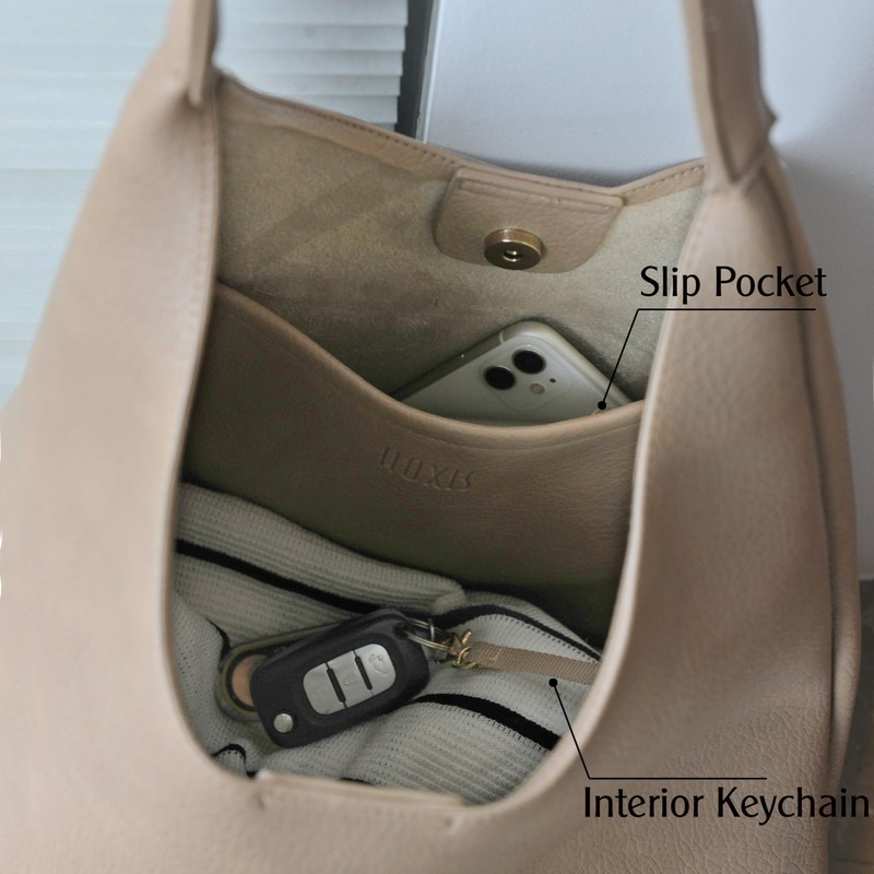 Hobo Bags for Women Soft Vegan Leather Shoulder Handbag Slouchy