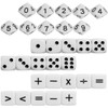 Set of 30 Standard Maths Dice, 16 mm Teaching Cube,