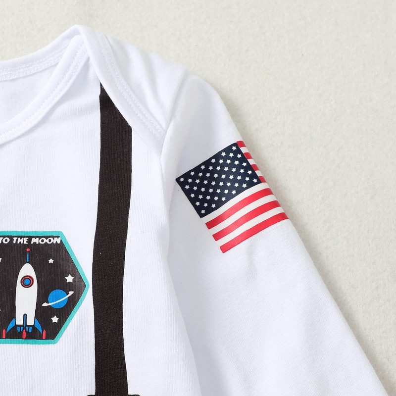 Singcoco Baby Boy Girl Costume Outfit Astronaut Romper (Astronaut-Long,18-24 Months)