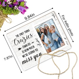 Itsoly We Are Going To Miss You Picture Frame, Best Friends Picture Frame Farewell Gift, Going Away Gifts for Colleagues, New Job Photo Frames, Frame Leaving Gift, The Only Thing Crazies12P83