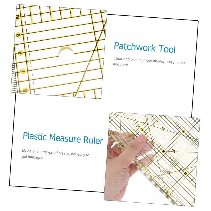 NOLITOY Patchwork Ruler Transparent Quilting Ruler for Accurate Measurement and