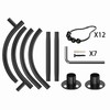 Sikaiqi Aluminum Alloy Oval Shower Curtain Rod Hoop Square Shape