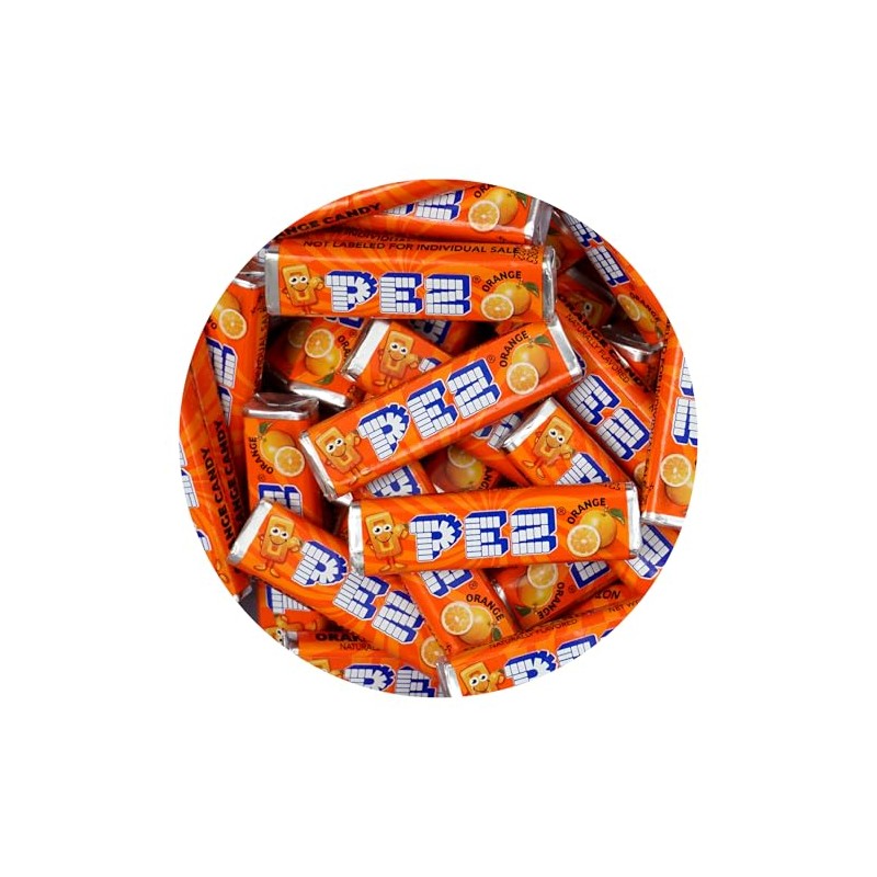 Candy Refills, Orange Flavor, 1 Pound Bulk Bag (Approx. 40