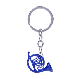 Llavero Cuerno Francés, Mini Bolso Llavero Cuerno Francés Colgante Encanto para Mochila Decoración de de Coche(Azul)