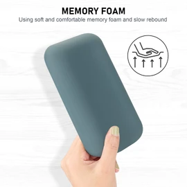 Leolee Elbow Rest Pads for Desk, Green Ergonomic Wrist Rest Pad Arm Rest Pads with Memory Foam & Non-Slip Base, Armrest Cushion Support Pad Relieve Elbow and Wrist Pain for Computer, Office, 2 Packs