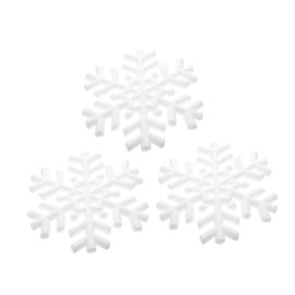 DIYEAH Pack of 3 Foam Christmas Snowflakes, White Snowflake Cut-Outs, Styrofoam, Snowflake, Solid Snowflake, Christmas Snowflakes Ornaments