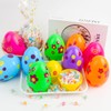 Easter Eggs for Filling, Plastic, Pack of 12, Coloured Printed
