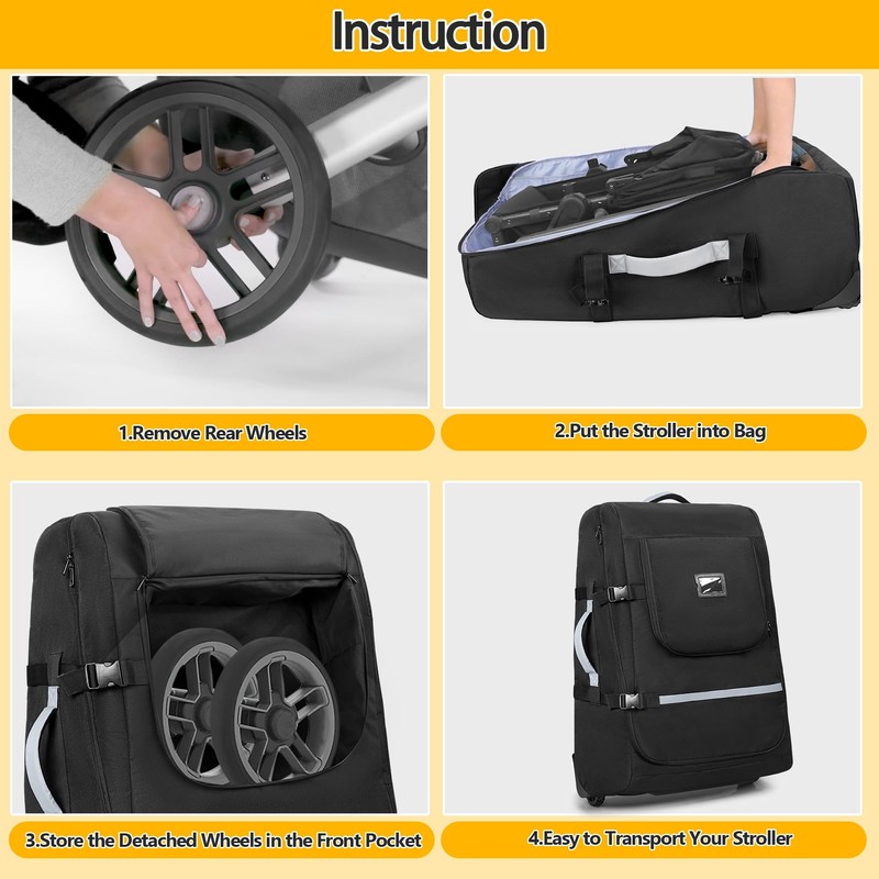 GRAOSO Stroller Travel Bag with Wheels Compatible with UPPAbaby Vista,