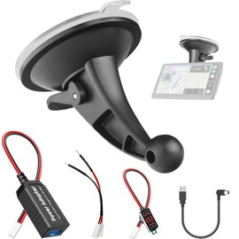 Piexlman GPS Mount for Garmin,GPS Windshield Mount with Suction Cup,GPS Mount for Car Standard 17 mm Ball Head Design GPS Holder,Car GPS Windshield Mount Holder for Garmin GPS
