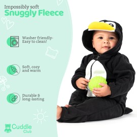Fleece Baby Bunting Bodysuit – Infant One Piece Kids Hooded Romper Outerwear Toddler Jacket
