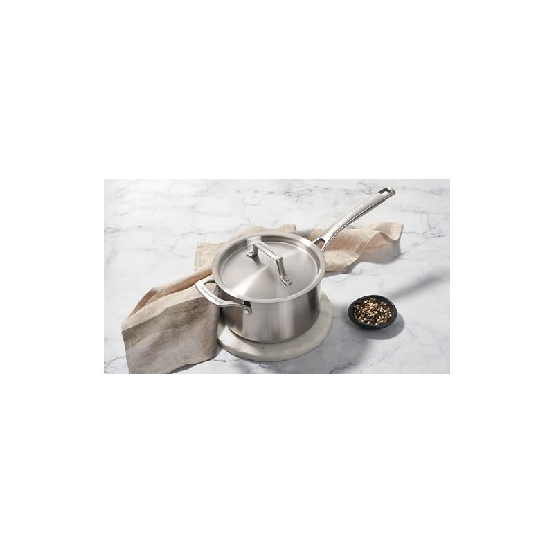 Le Creuset Stainless Steel Essential Saucepan, 2qt