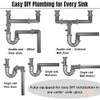 Universal 1-1/2" Kitchen Sink Drain Kit with P-Trap – Complete