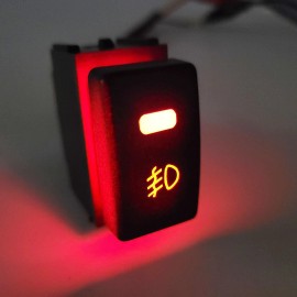 Da Vic Auto Fit 2012-2020 Toyota Tacoma Fog Light Red Push Button On/Off Switch Plug Wire