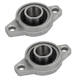 sourcingmap FL002 15mm Bore Zinc Alloy 2-Bolt Self-aligning Flange Mounted Ball Bearing 2pcs