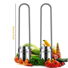 2Pcs Universal Stainless Steel Fruit Core Remover,Multifunctional Home Kitchen Fruit and Vegetable Core Remover, Fruit Corer Tool, Fruit Corer for Apple, Pear, Vegetable