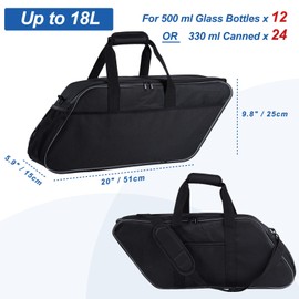 ZHOUMADE Motorcycle Saddlebag Cooler Bag, Leakproof Saddle Bag Cooler Beverage Waterproof Insert Motorcycle Cooler Bag fit for HD Touring Street Glide Road Glide Hard Saddlebags, 1 Bag