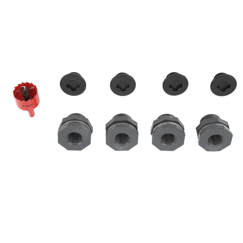 3/4 Inch Rain Barrel Bulkhead Fitting Kit with Plugs Hole