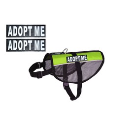 Adopt ME Service Dog mesh Vest Harness Cool Comfort Nylon for Dogs Small Medium Large Purchase Comes with 2 Reflective Adopt ME Patches. Please Measure Your Dog Before Ordering