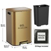 SYNCVIBE Kitchen Trash Can with Lid Soft Close,16 Gallon /