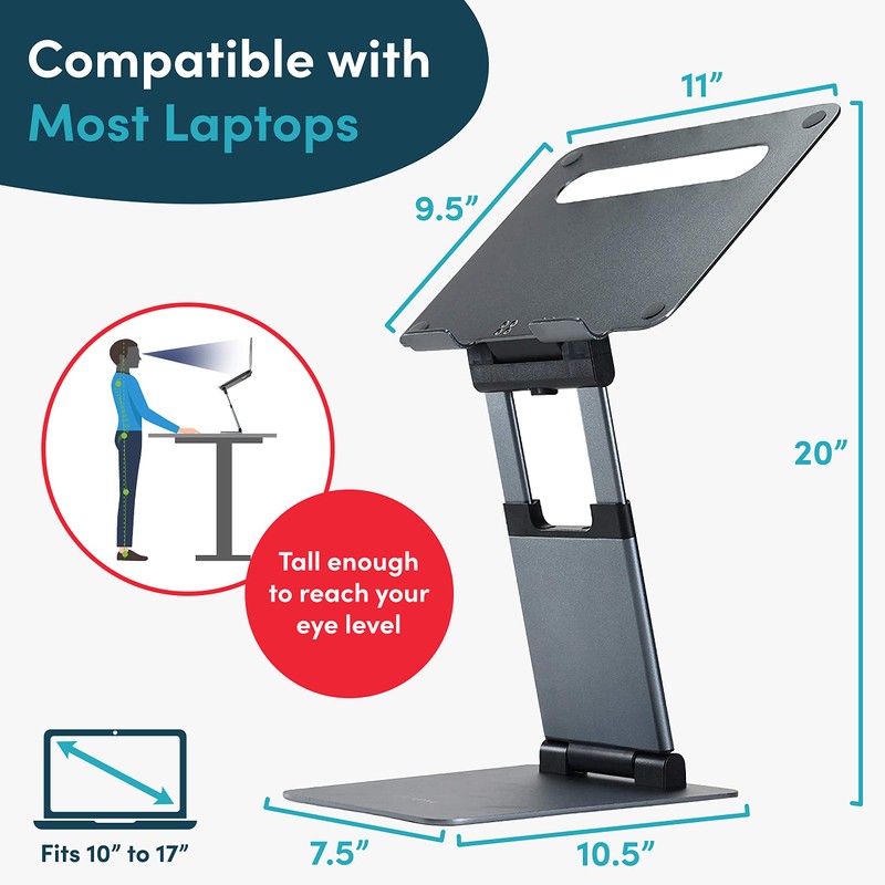 Lifelong Ergonomic Adjustable Laptop Stand for Desk - Height Up