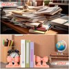 Wovnet 2 Pcs Pink Bow Bookends Coquette Home Decor Cute