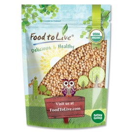 Food to Live - Organic Whole Yellow Peas, 1 Pound – Dry Non-GMO Pulses. Great for Soups, Stews & More! Good Source of Protein and Fiber. Kosher