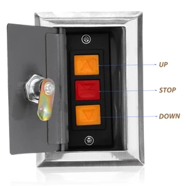HOMSFOU Electric Rolling Shutter Door Push Button Switch Box Plastic Manual Remote Control Garage Door Gate Controller 5.1" x 3.5" x 2.4"