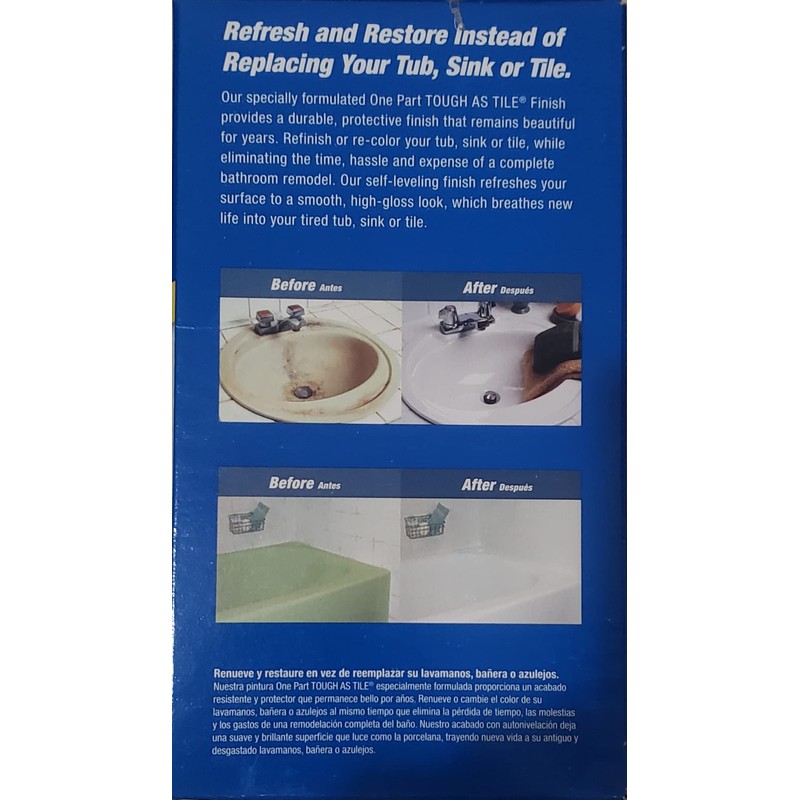 Homax Tub and Tile Refinishing Kit, White, 26 oz, Brush