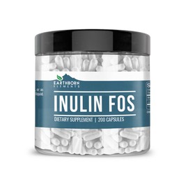 Earthborn Elements Inulin FOS 200 Capsules, Pure & Undiluted, No Additives