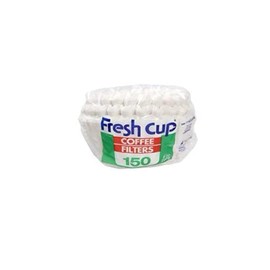 Fresh Cup Coffee Filters, 100Count, White Paper Basket Style, for Drip Coffee Makers