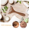 FRCOLOR 2pcs Scalp Scrubber Tool Wooden Comb Gua Sha Massager