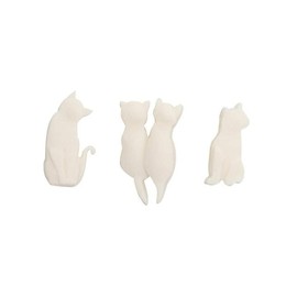 A FEI Wine Glass Markers Set Of 6 Cute Cat Silicone Drink Glass Charms Tags Cup Signs