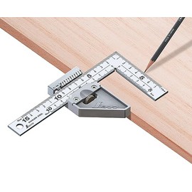 Shinwa 12512 Carpenter's Square 15 x 7.5 by FAMEX (12485) with Metal Stopper, Carpenter's Square, Measuring Angle - Made in Japan