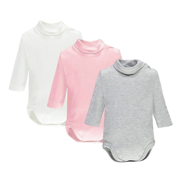 Ellepi Long Sleeve Warm Cotton High Neck Bodysuit Girls Boys