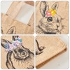 Bseical Pack of 2 Easter Baskets, Easter Jute Bags with