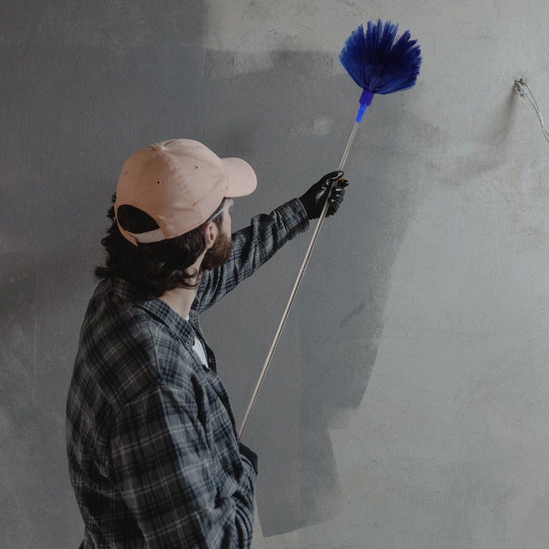 Holibanna Spider Web Duster with Extendable Handle Efficient Cobweb Brush