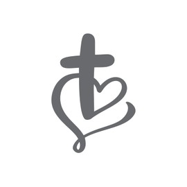 Cross Love Faith Jesus Heart Church Vinyl Decal Sticker