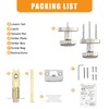 Amerdeco 1 Pack Brushed Satin Nickel Door Knobs Privacy Interior