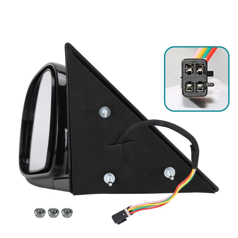 Spec-D Tuning Glossy Black Power Side Mirrors Compatible with 1994-2001