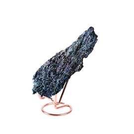 AMOYSTONE Large Decorative Stone Carborundum Colorful Mineral Ore Specimen Decor 1.3-1.7 Pounds with Stand, Energy Healing Reiki School Geography Classroom Table Decorative