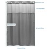 EUTXL Grey Stall Shower Curtain and Liner Set - 230GSM