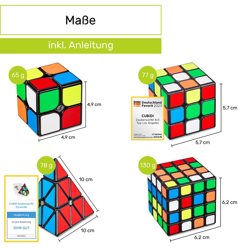 CUBIDI® Magic Cube Set - Speed Cube Set 2 x