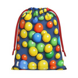 XZDZDG Colorful balls Soft Plush Drawstring Storage Bag for Festivals and Everyday Use