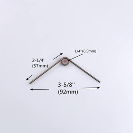 BASE WAVE 2 Pack V-Shape Long Reach Pruner Handle Replacement Spring 3-5/8''(92mm)(vs)