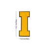 1 PCS 4.2" Yellow Chenille Letter Patches, Iron on Patches