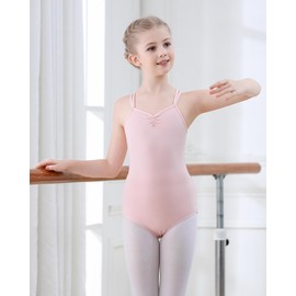 FONLAM Girl Ballet Leotard Classic Dance Gymnastics Leotard Outfits for Girls Sleeveless Dancewear Kid (Pink, 9-10 Years)