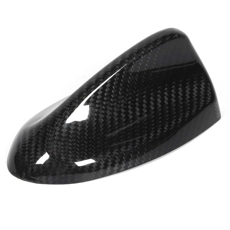 Carbon Fiber Car Antenna Cover Shark Fin Trim Glossy Black